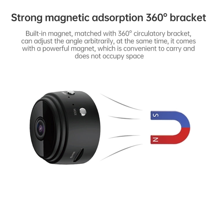 WiFi Wireless 1080P Network security Camera Wide-angle Recorder (Black)
