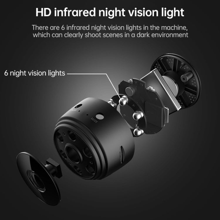 WiFi Wireless 1080P Network security Camera Wide-angle Recorder (Black)