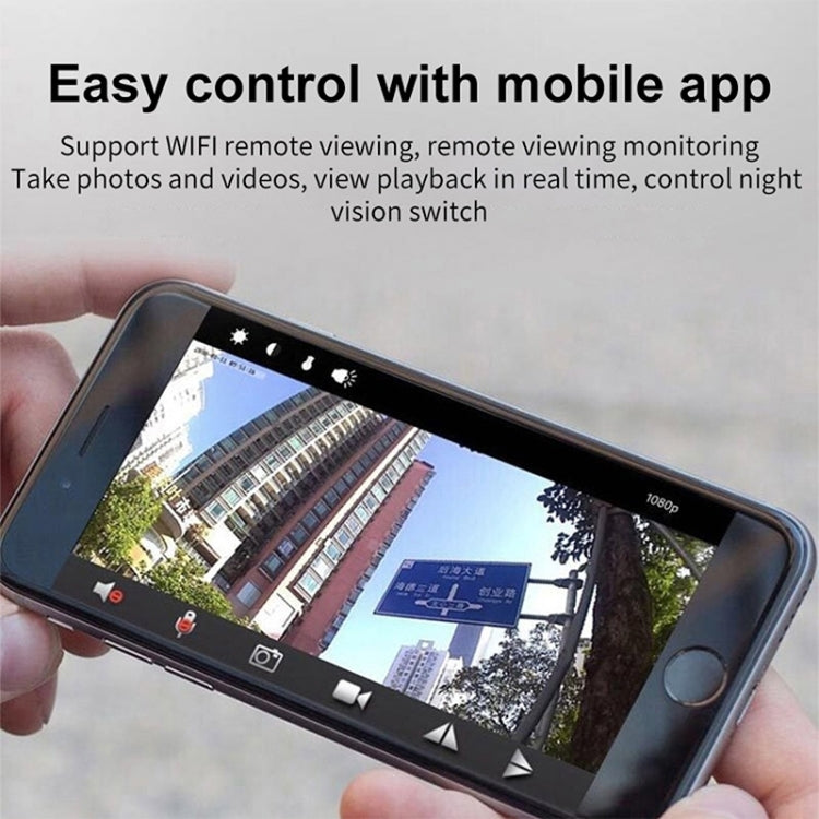 WiFi Wireless 1080P Network security Camera Wide-angle Recorder (Black)