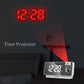 Projection Alarm Clock, Digital Clock with 180° Rotatable Projector, Large LED Display, Date, Temperature, Clock for Your Bedroom