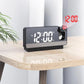 Projection Alarm Clock, Digital Clock with 180° Rotatable Projector, Large LED Display, Date, Temperature, Clock for Your Bedroom