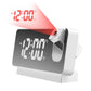 Projection Alarm Clock, Digital Clock with 180° Rotatable Projector, Large LED Display, Date, Temperature, Clock for Your Bedroom