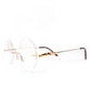 Lennon Style Small Size Rimless Round Reading Glasses Readers