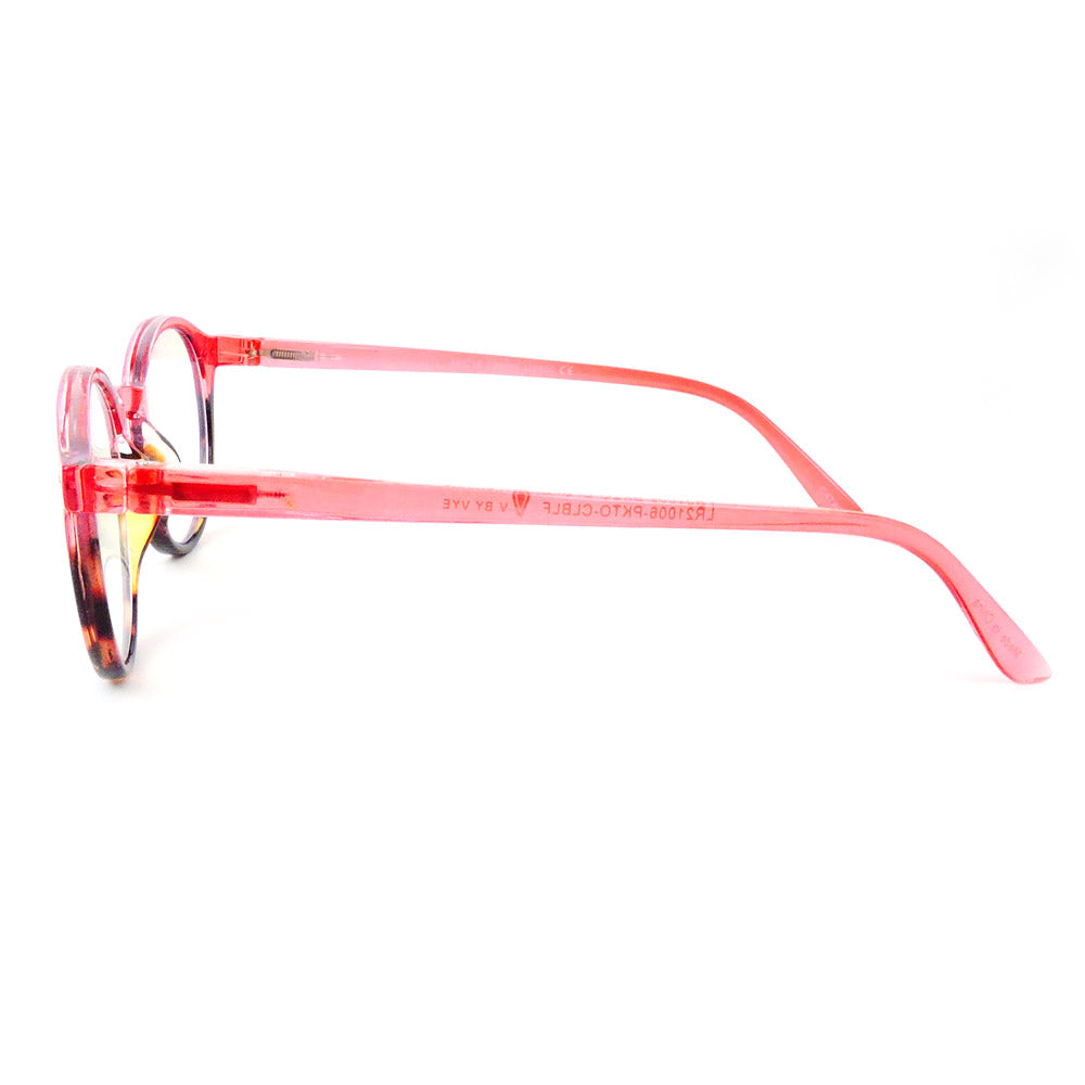 Clear Lenses Computer Glasses, Blue Light Blocking, Red Tortoise Fashion Glasses