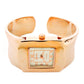 Rose Gold Square Face Shiny Bangle Cuff Watch