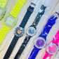 Clearance - Lot 60  pcs Geneva Silicone Bands Crystal Bezel Women's Wristwatches - New