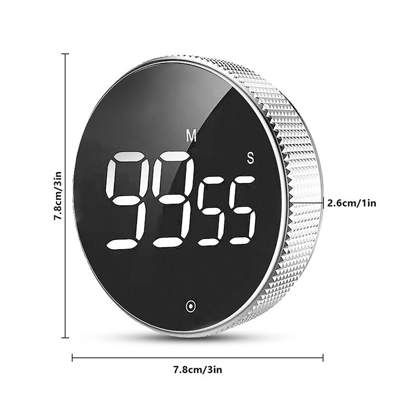 Rotary Digital Timer Cooking Kitchen Clock, LED Display, Magnetic –  ShowTime Collection