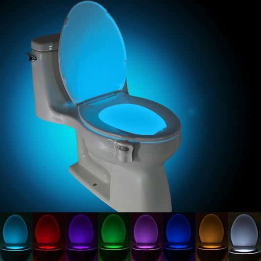 8 Color Toilet Nightlight - Motion Activated, LED Light for your Bathroom