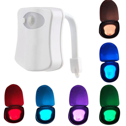 8 Color Toilet Nightlight - Motion Activated, LED Light for your Bathroom