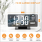 8" Large LED Display Projection Clock, with 180° Rotatable Projector, Date, Temperature, Clock for Your Bedroom