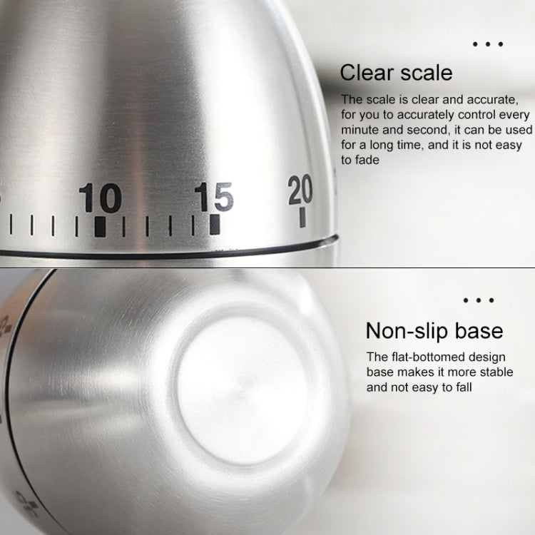 Mechanical Egg Kitchen Cooking Timer Alarm 60 Minutes Stainless Steel  Kitchen Tools, Egg Timer