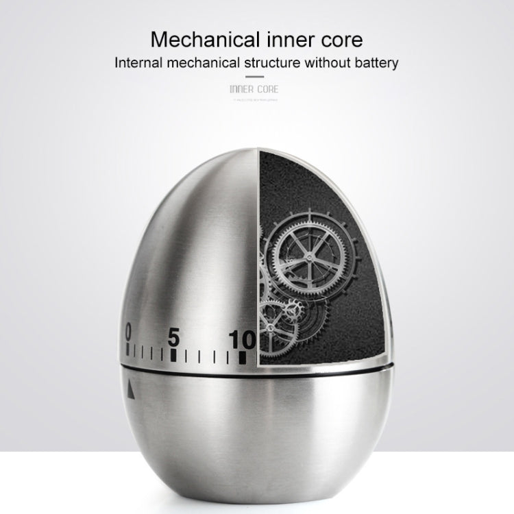 Mechanical Egg Kitchen Cooking Timer Alarm 60 Minutes Stainless Steel  Kitchen Tools, Egg Timer