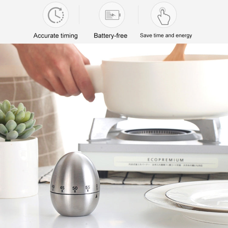 Mechanical Egg Kitchen Cooking Timer Alarm 60 Minutes Stainless Steel  Kitchen Tools, Egg Timer