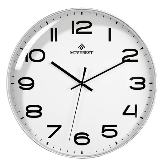 12 Inch Living Room Simple Wall Clock, Silent Movement, with Clear & Large Numerals