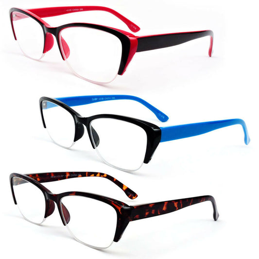 Cat Eye Two Tone Frame Fashionable Women's Reading Glasses
