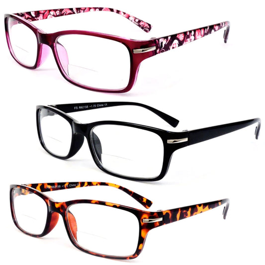 Bifocal Classic Reading Glasses Multi Colors Fashion Readers