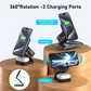 3 in 1 Wireless Compact Charger 15W Fast Charging Station Compatible with iPhone , AirPods and  iWatch
