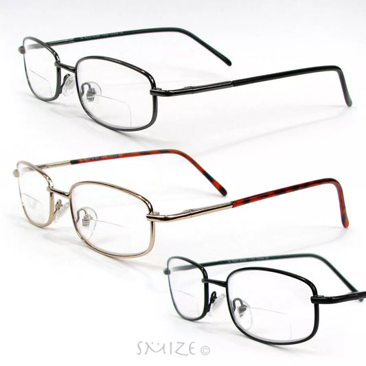 Bifocal Vision Metal Frame Unisex Reading Glasses