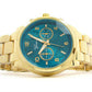 New Gold Geneva Globe Dial Boyfriend Style Women's Watch