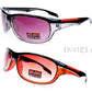 Black Red Sport Design Square Plastic Frame UV400 Unisex Sunglasses