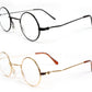Lennon Style Round Metal Reading Glasses Black Gold Small Size Readers