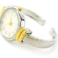 2Tone Metal Band Slim Case Women's Bangle Cuff Watch