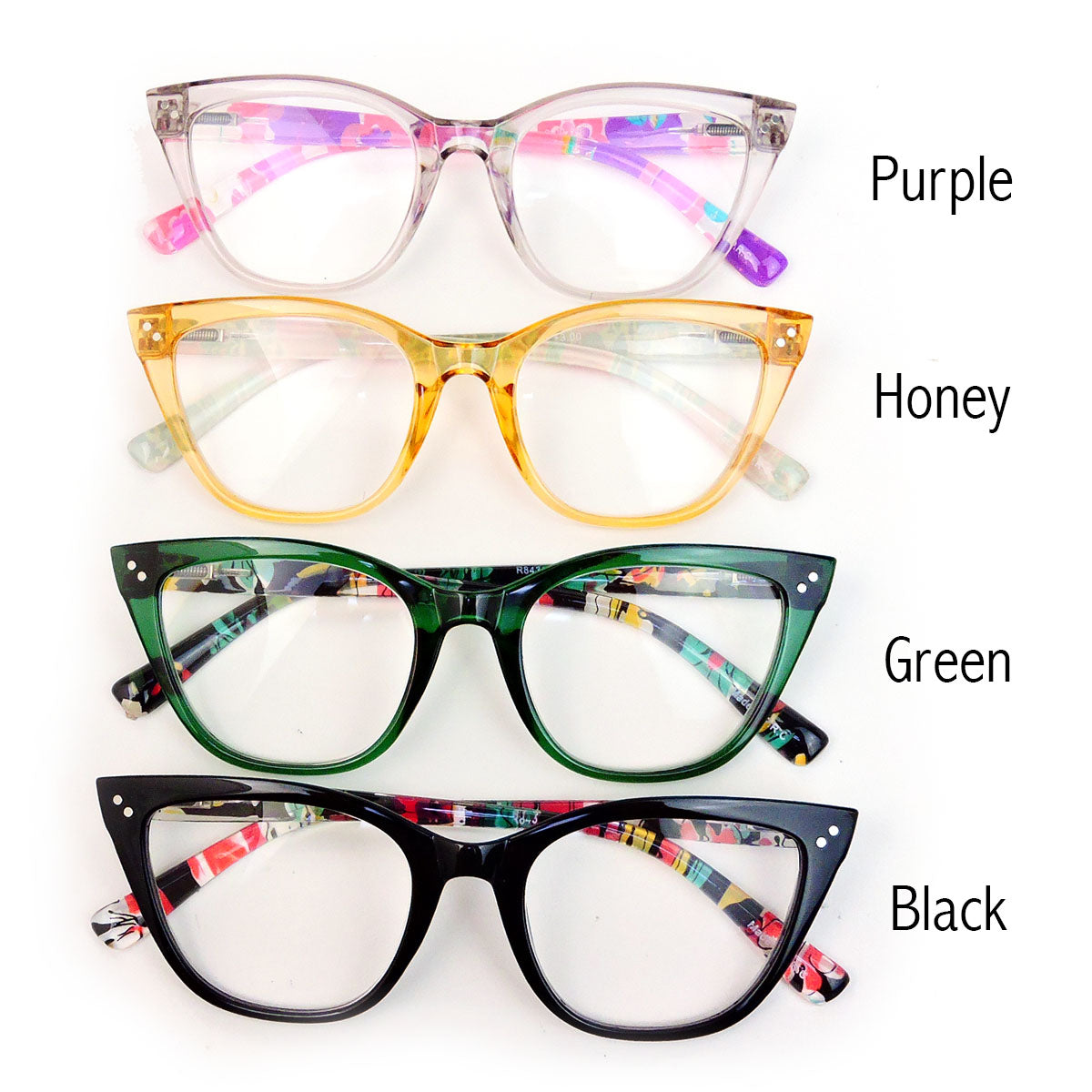 Oversized Cat Eye Frame Spring Hinges Women's Reading Glasses