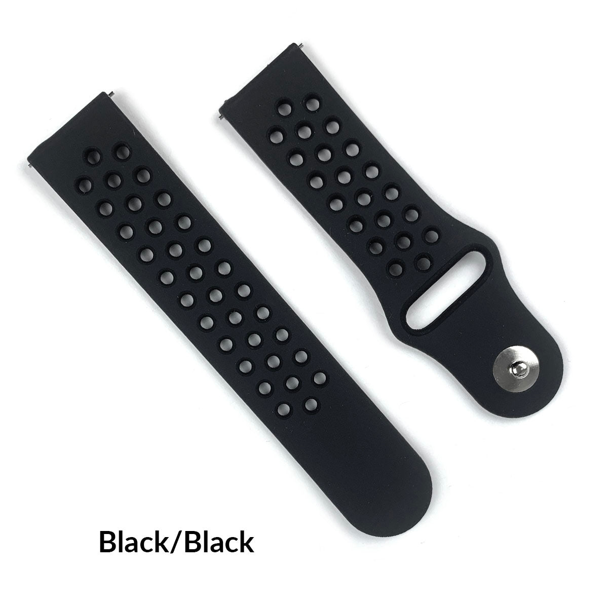 Sport Style Dual Colors Silicone Watch Bands with Quick Release Bar for Size 20mm 22mm Replacement Bracelet