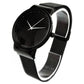 Black Mesh Band Milanese Loop Magnetic Closure Clasp Men Women Watch 35mm, Black