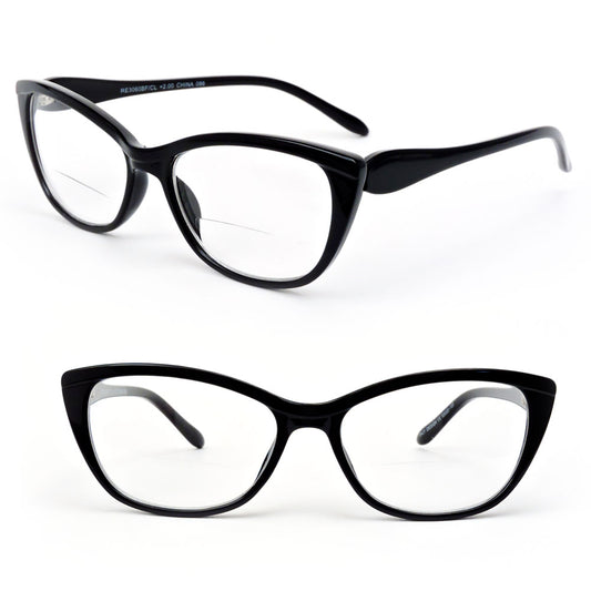 Bifocal Vision Cat Eye Women's Reading Glasses 200-350