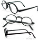 Retro Style Small Round Reading Glasses Single Vision Full Frame Readers 100-400