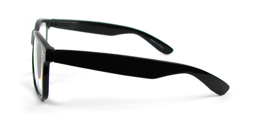 Black Large Classic Frame Reading Glasses Nerd Geek Retro Readers ...