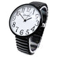 Black Super Large Face Easy to Read Stretch Band Geneva Watch