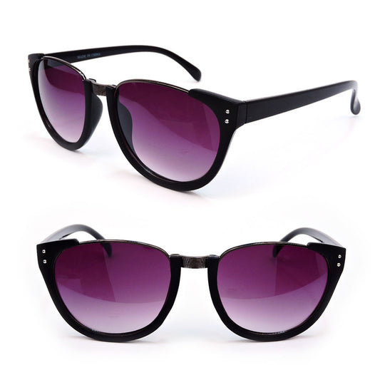 Clubmaster Semi Frame Black Tortoise Women's Fashion Sunglasses