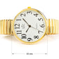 CLEARANCE SALE - Gold Super Large Face Extension Band Watch