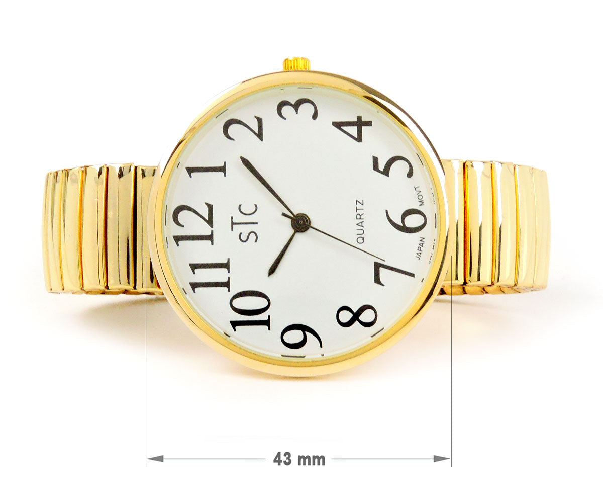 CLEARANCE SALE - Gold Super Large Face Extension Band Watch