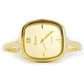 Gold Square Face Elegant Women's Small Hoop Bracelet Watch
