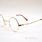 Lennon Style Round Metal Reading Glasses Black Gold Small Size Readers