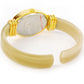 Horn Gold Acrylic Band Oval Face Women's Eikon Bangle Cuff WATCH