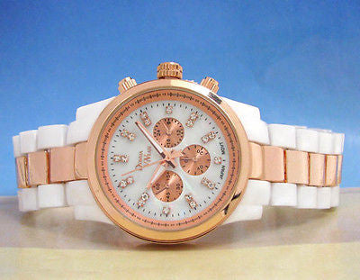 CLEARANCE SALE - Rose Gold White Pearl Bracelet Watch