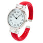 Red Snake Style Band Slim Case Women's Bangle Cuff Watch