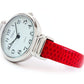 Red Snake Style Band Slim Case Women's Bangle Cuff Watch