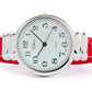 Red Snake Style Band Slim Case Women's Bangle Cuff Watch