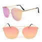 Lux Golden Metal Frame Colorful Mirror Sunglasses UV400 Lens Fashion SunGlasses