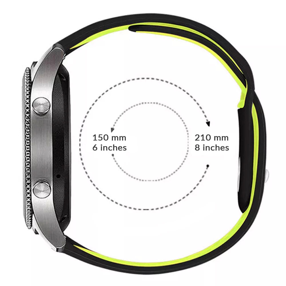 Sport Style Dual Colors Silicone Watch Bands with Quick Release Bar for Size 20mm 22mm Replacement Bracelet