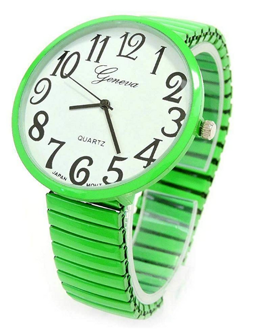 CLEARANCE SALE - Lime Super Large Face Extension Band Watch