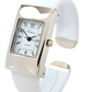 Clearance Sale - White Silver Snake Style Band Rectangle Case Women's Bangle Cuff Watch