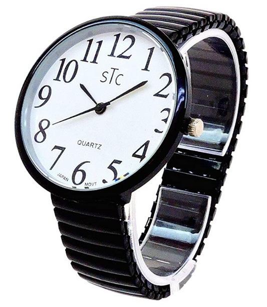 CLEARANCE SALE - Super Large Face Extension Band Watch (STC BLACK)