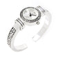 Silver Western Style Decorated Bangle Cuff Watch for Women