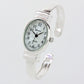 Clearance Sale - Silver Small Size Oval Face Metal Band Geneva Women's Bangle Cuff Watch